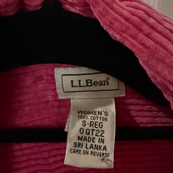 Vintage L.L. Bean Women’s Corduroy Shirt Jacket shacket in Pink/red size small - Picture 3 of 5